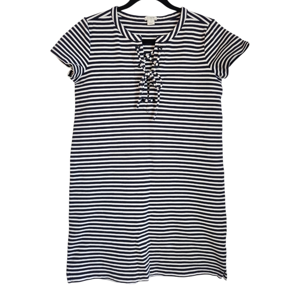 J. Crew Navy and White Striped Dress - Picture 2 of 4